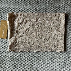 Brand New Bandeau Bra, Cream Lacy